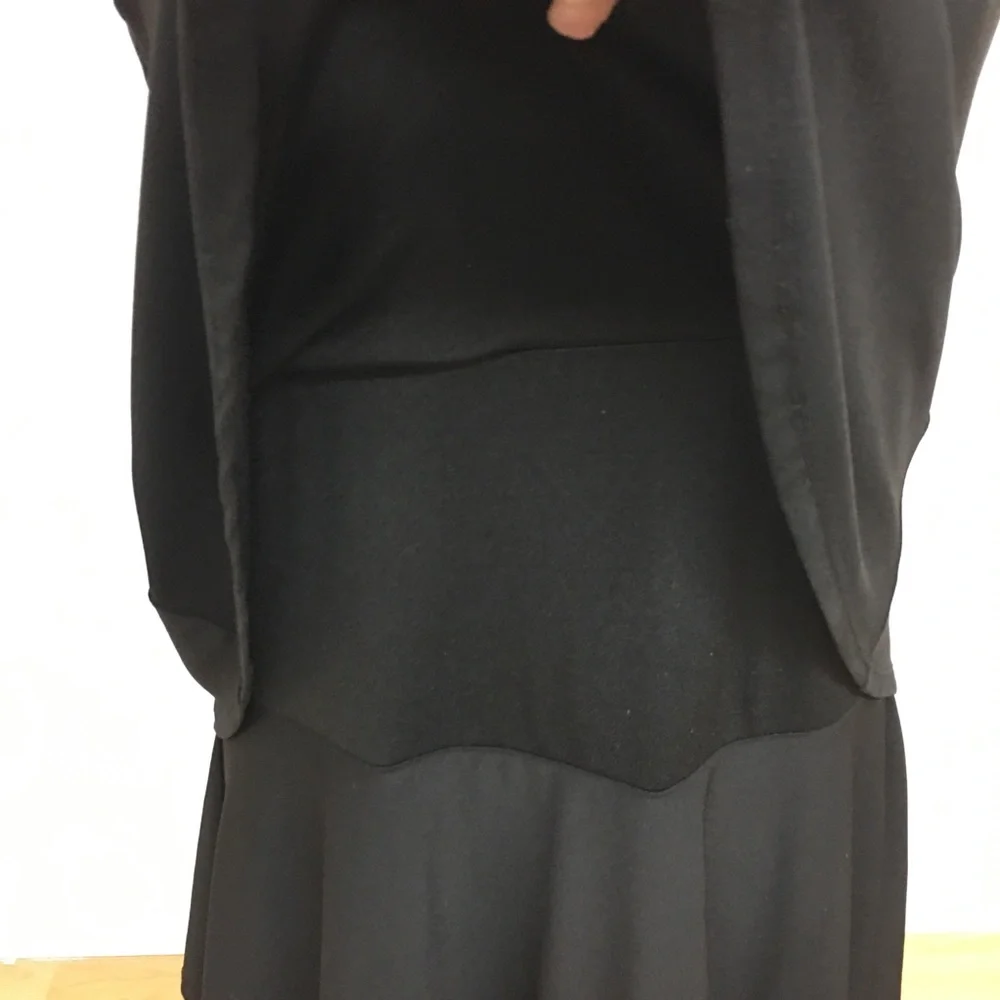 Tiani B Black Tier Ruffled Dress Sz.M